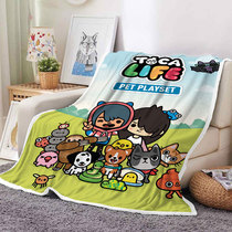 Toca Life World Autumn Winter Double Face Suede Blanket Sand Box Game Coral Suede Children Afternoon Nap Blanket Sofa Cover Blanket
