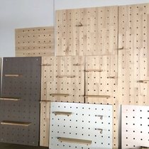 Cave board Wooden hole board Solid wood hanging wall wall shelf Wall living room bedroom kitchen wall clapboard back