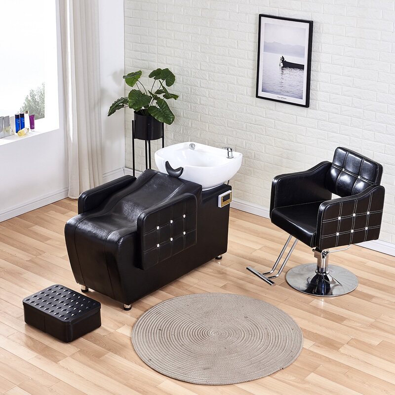 Chaodian hair salon Net red hair salon Semi-lying shampoo bed flushing bed High-grade simple sitting hair salon special