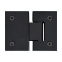 Solid titanium 304 stainless steel bathroom clip frameless glass door hinge shower room partition 180 degree folding black titanium brushed