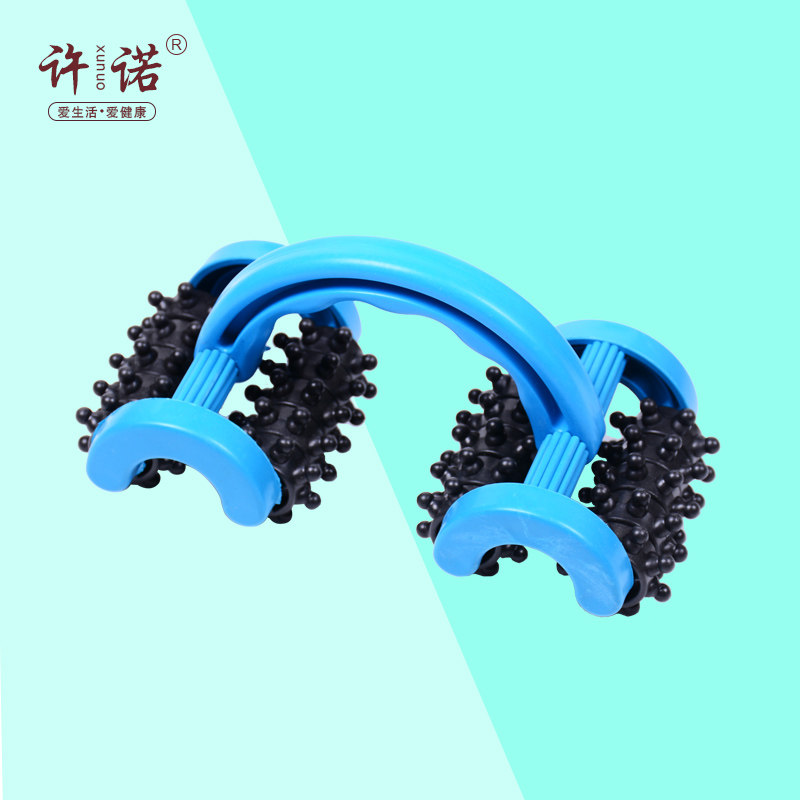 Promise moon rover wooden ball car roller body massager manual acupoint five elements meridian brush push back massage car
