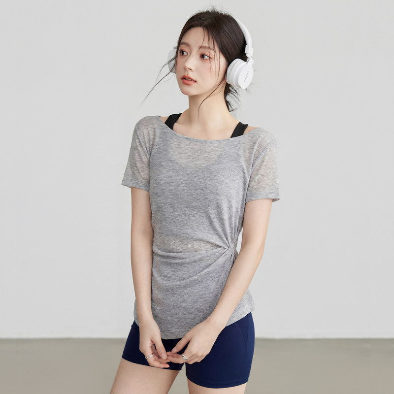 Sulelian Loose-Fitting Slimming Yoga Short-Sleeved Women's Quick-Drying Breathable Pilates Cover-Up Running Sports Fitness Top Sulelian Loose-Fitting Slimming Yoga Short-Sleeved Women's Quick-Drying Breathable Pilates Cover-Up Running Sports Fitness Top