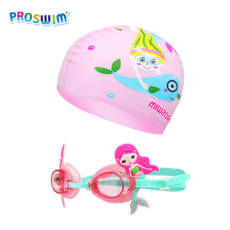 Proswim mermaid children swimming goggles girls anti-fog waterproof high-definition swimming goggles cute cartoon swimming glasses