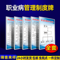 Occupational diseases hazard management system accident disposal and reporting system project declaration of emergency rescue facilities maintenance protection prevention and control warning and informing system occupational disease hazard informing card card