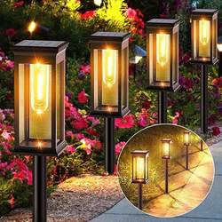 Solar lamp outdoor garden lamp household waterproof garden tungsten lawn lamp outdoor atmosphere decorative street lamp