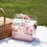 Портативная прозрачная подарочная коробка на день матери на день Святого Валентина, подарок на день рождения