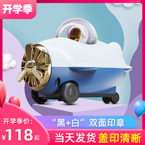  Name seal Childrens kindergarten name sticker waterproof non-fading automatic pressing cartoon clothes Baby clothes Primary school students with prints Cute non-fading childrens school uniforms washable toys