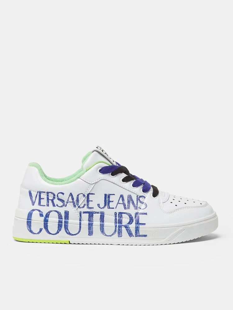 Мужские повседневные белые кроссовки Versace Jeans Couture