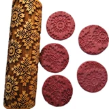 Новая ретро -резолизм с рисункой печать катящейся булочка с цветочным флип -сахарной бисквитной пирог с лапшой рождественская пекарня