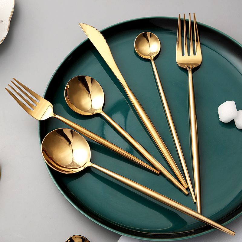 Canon 100 million Chefs Even Portugal 304 mirror Stainless Steel Knife Fork Spoon Cutlery Cutlery Cutlery Steak Fork Spoon Suit