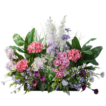 Simulated plant landscaping and green plant combination soft decoration hotel window decoration high-end light luxury living room potted floor-standing ornaments