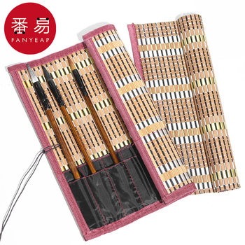 Brush pen curtain a1p801-watercolor pen brush bag ancient style watercolor pen curtain brush storage pen bag rolling curtain