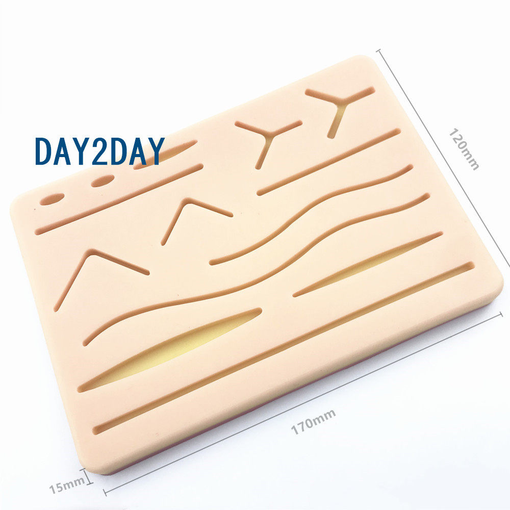 Y Traumatic Skin Suture Training model Pad with Wound silico