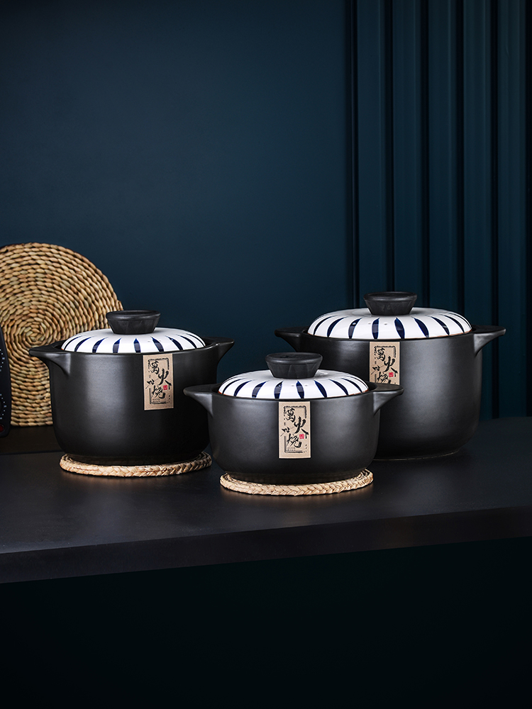 Japanese-style casserole stew pot soup household open fire gas ceramic pot resistant to high gas stove special temperature casserole stone pot
