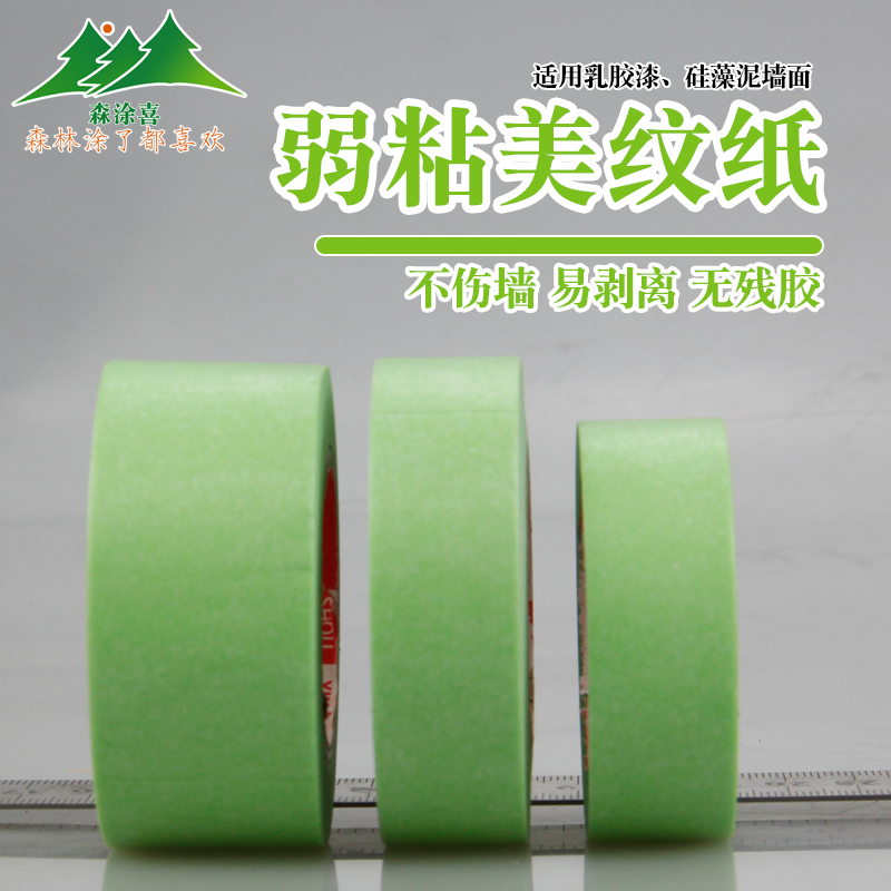 Mex Paper Adhesive Tape Weak Stick Paint Upholstery Brush Milky Glue Paint Protection Color Color Beauty Stitch Special Stick Side Meme Adhesive Tape