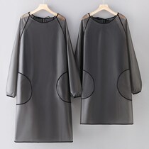 Full waterproof plus anti-hairy pet store bath Cat Wash dog Dog Long Sleeve Woman Beauty Wear hood Work suit Skirt Men