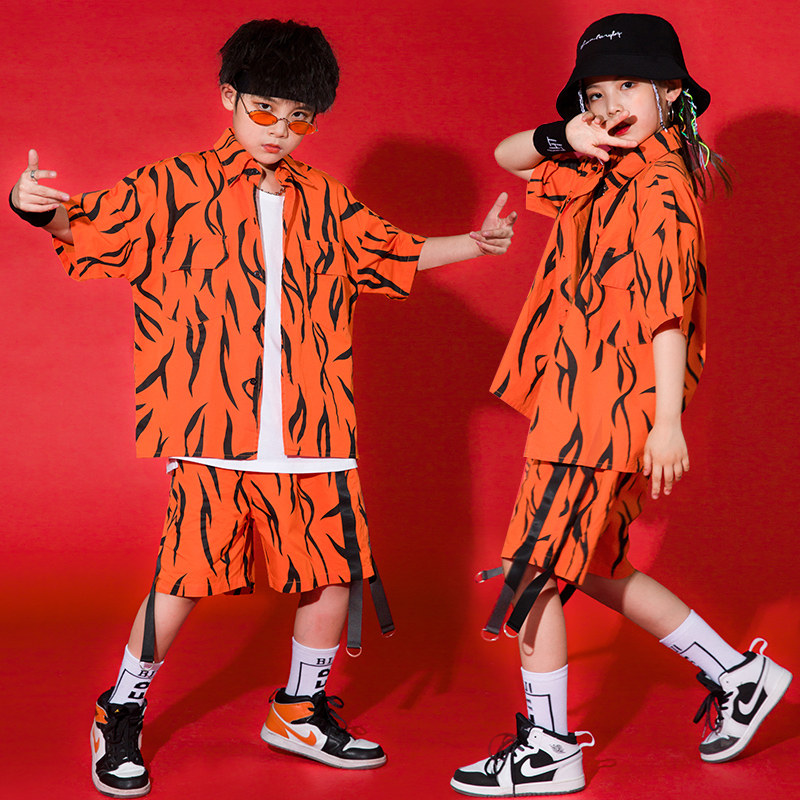 61 Tidal Signs Children Street Dance Costumes Boy Hip Hop Walking Show Suit Girls JAZZ DANCE HIPHOP PLAY OUT-Taobao