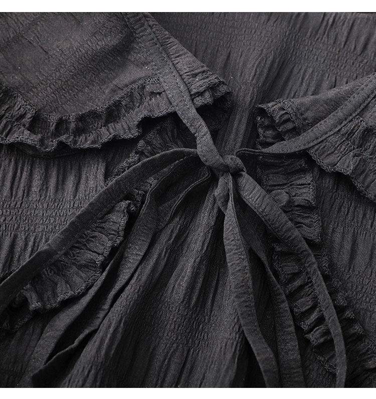 PAIXIANG Черная кукла, летний лонгслив, короткий тонкий кардиган, защита от солнца 