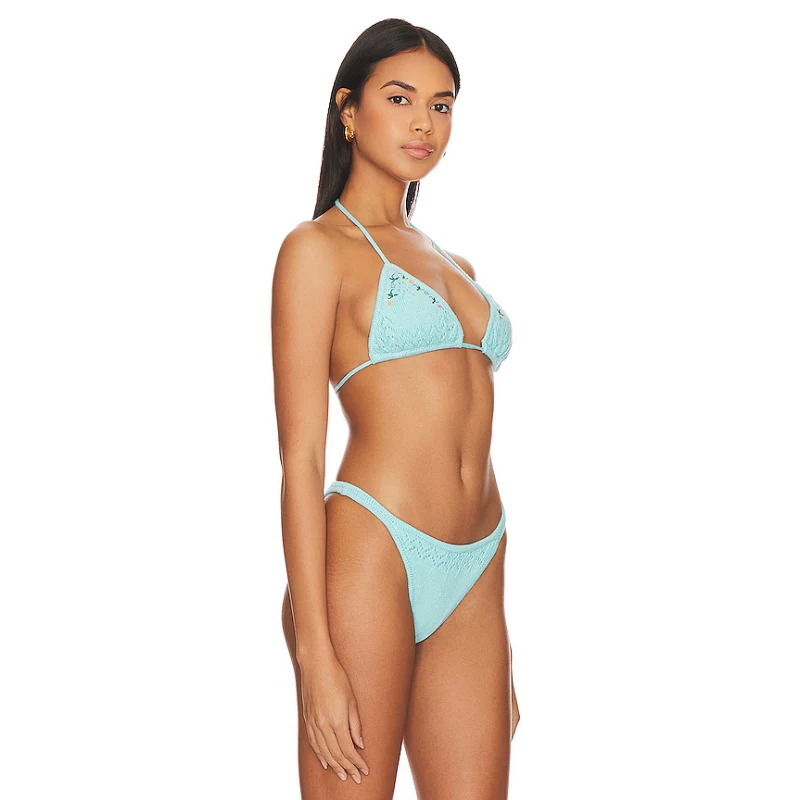 Frankies Bikinis x Guizio Tide Knit топ купальника, бюстгальтеры