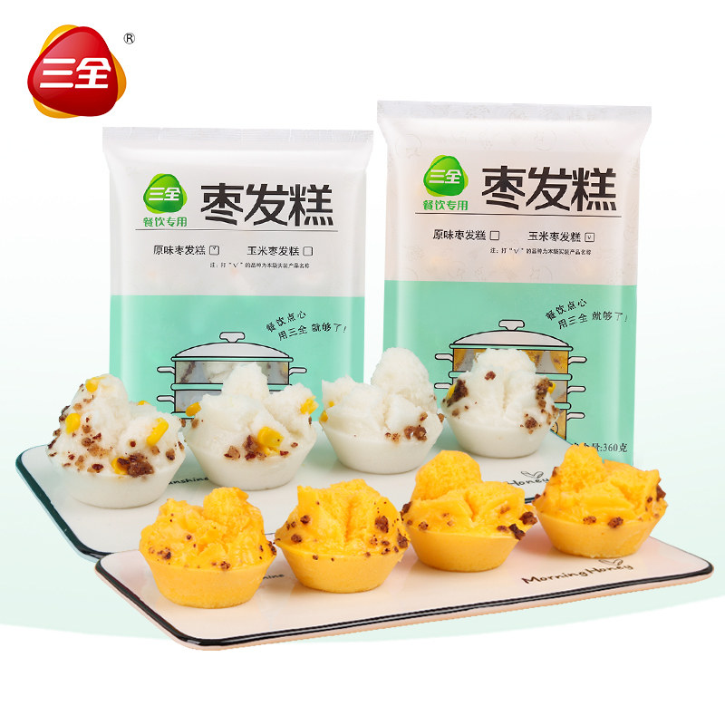Sanquan original jujube cake corn cake 360g 12 family breakfast banquet hotel dessert snack fast food