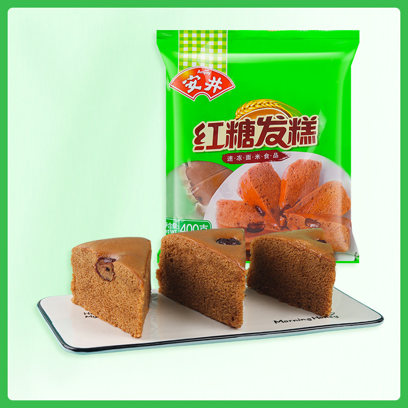 Anjing jujube hair cake brown sugar hair cake 400g family breakfast steamed cake free cut hotel banquet pastry heart fast food