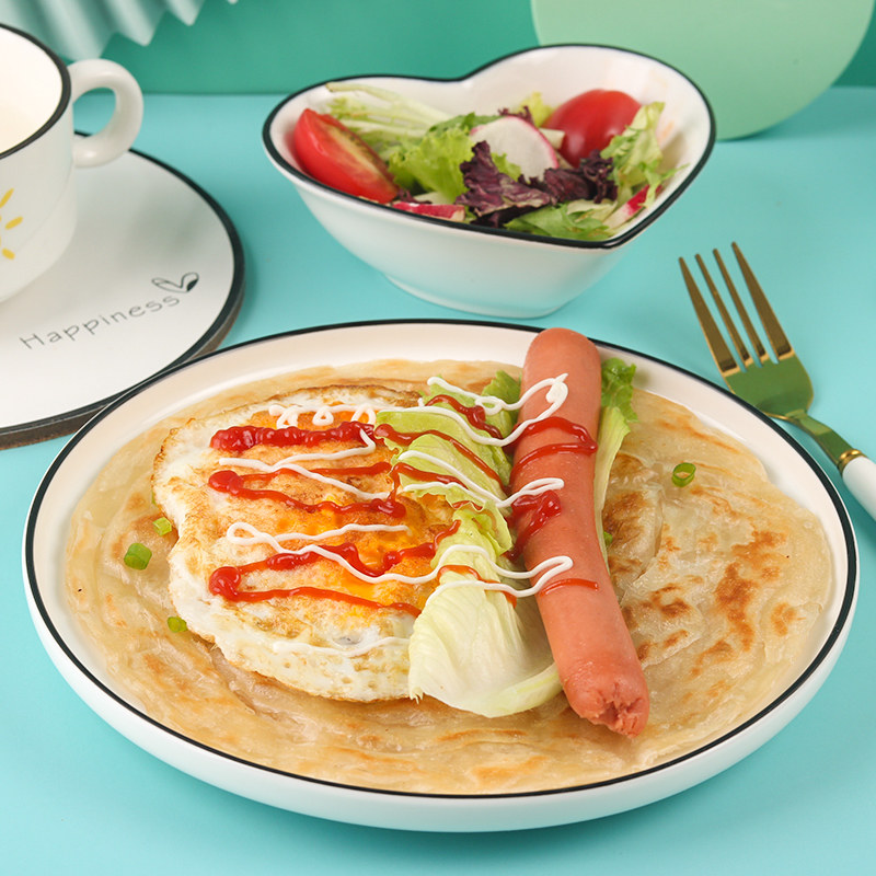 Anjing Scallion Grab Cake 900g 10 Pieces Family Pack Children's Breakfast Cake Hand Tear Cake Original Scallion Pancake Frozen