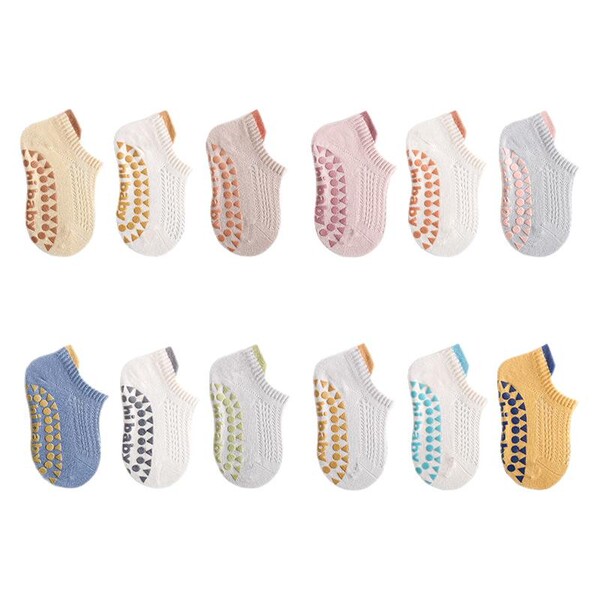 Floor Socks, Baby Socks, Summer Thin Non-Slip Socks, Anti-Cold Toddler Socks, Children's Socks, Pure Cotton Class a Crawling Socks — 5