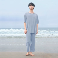 Серый голубой 868nt Брюки с короткими рукавами