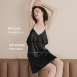 Пижама, шелковая сексуальная юбка, эффект подтяжки, облегающий крой, с открытой спиной