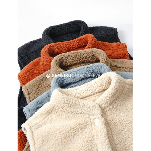 Коралловая бархатная пижама подходит для мужчин и женщин, демисезонный осенний жилет