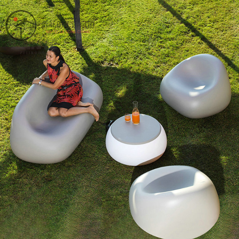 Shopping mall leisure seat outdoor fiberglass negotiation sofa stool creative hotel villa public rest area chair