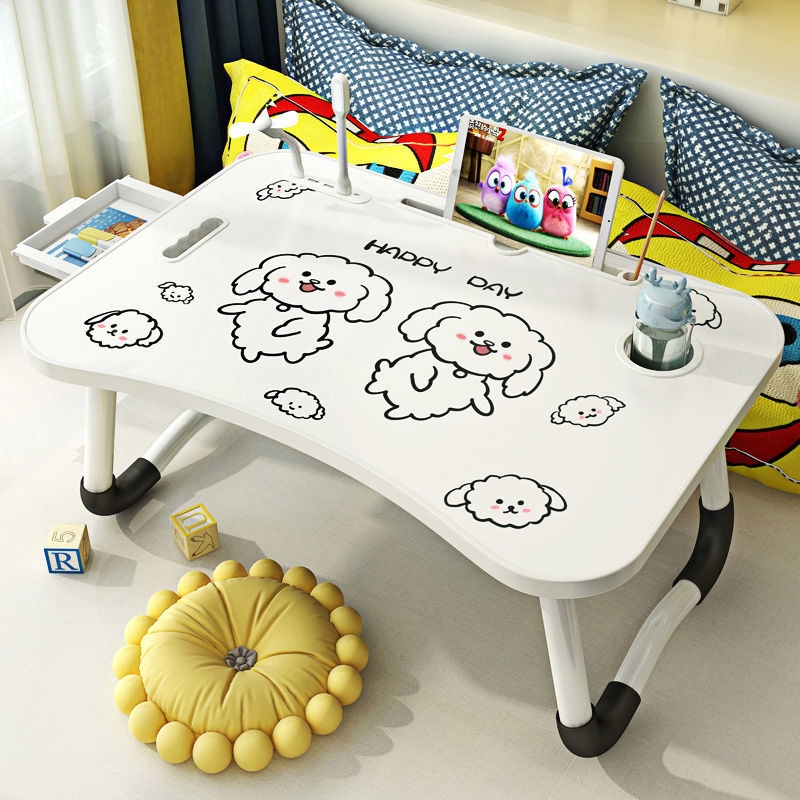Internet Red Desk Girl Bed Upper Table Laptop Computer Desk Student Dormitory Desk Small Table Folding Table Juku