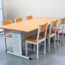 School reading table library tables and chairs bookstore reading room steel wood conference room long training table desk chair
