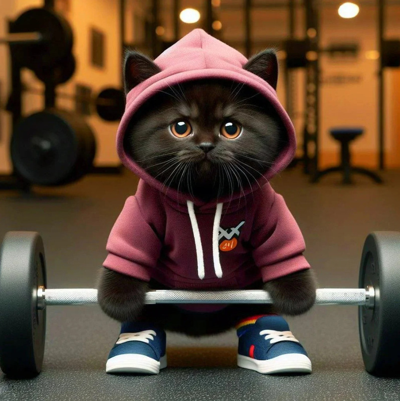 Cross-Border Amazon Hot-Selling Item Cute Fitness Cat Sculpture Cross-Border Amazon Hot-Selling Item Cute Fitness Cat Sculpture