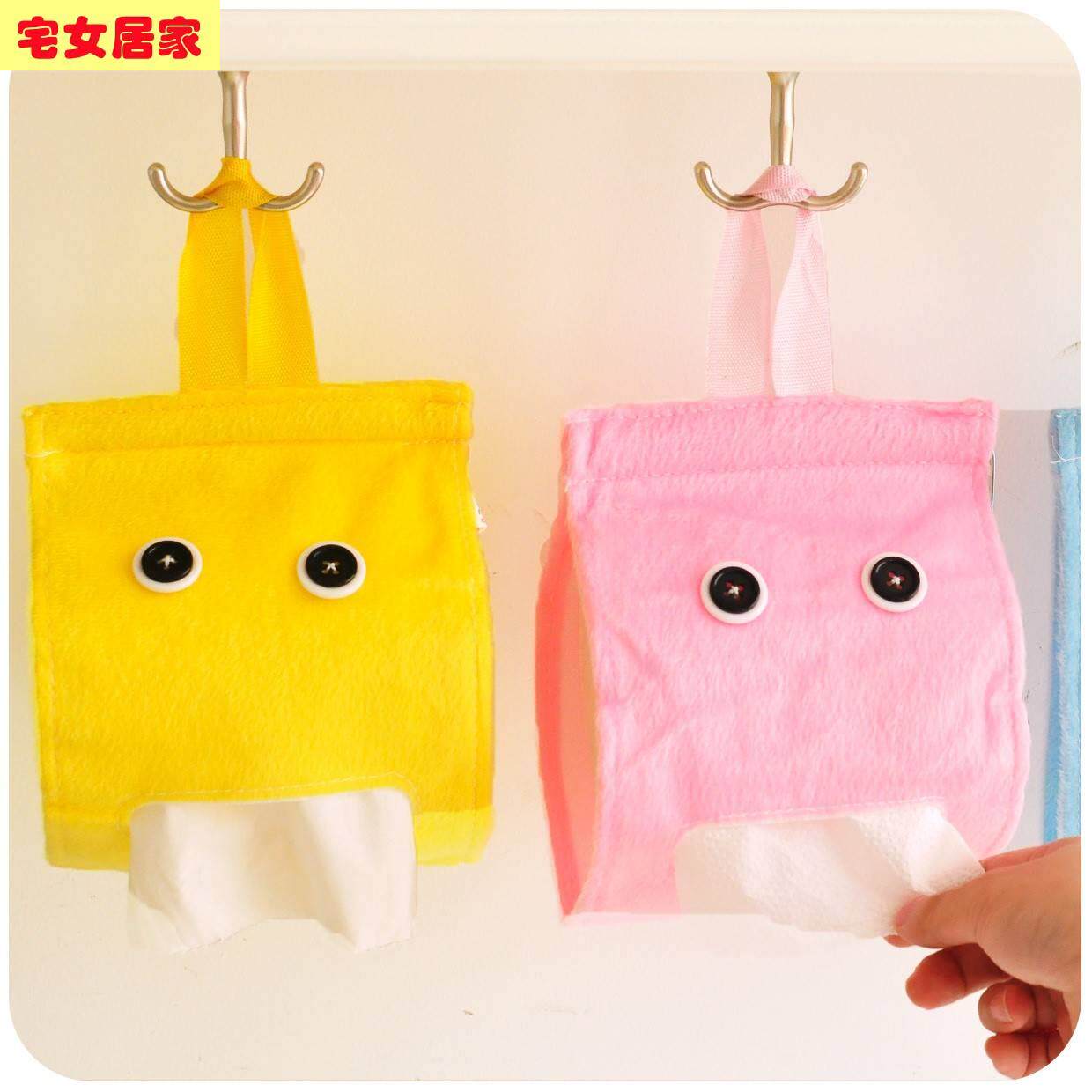 Creative Cartoon Cloth Art Paper Towel Drawing Home Roll Paper Containing Hanging Bag Bathroom Cute Wall-mounted Toilet Paper Sleeve-Taobao