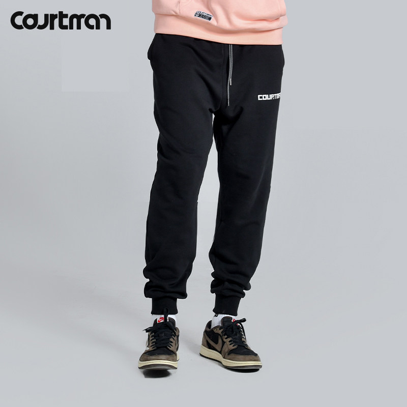 COURTMAN wild ball emperor thick sweatpants men's autumn and winter basketball sports trousers loose foot binding casual training clothes tide