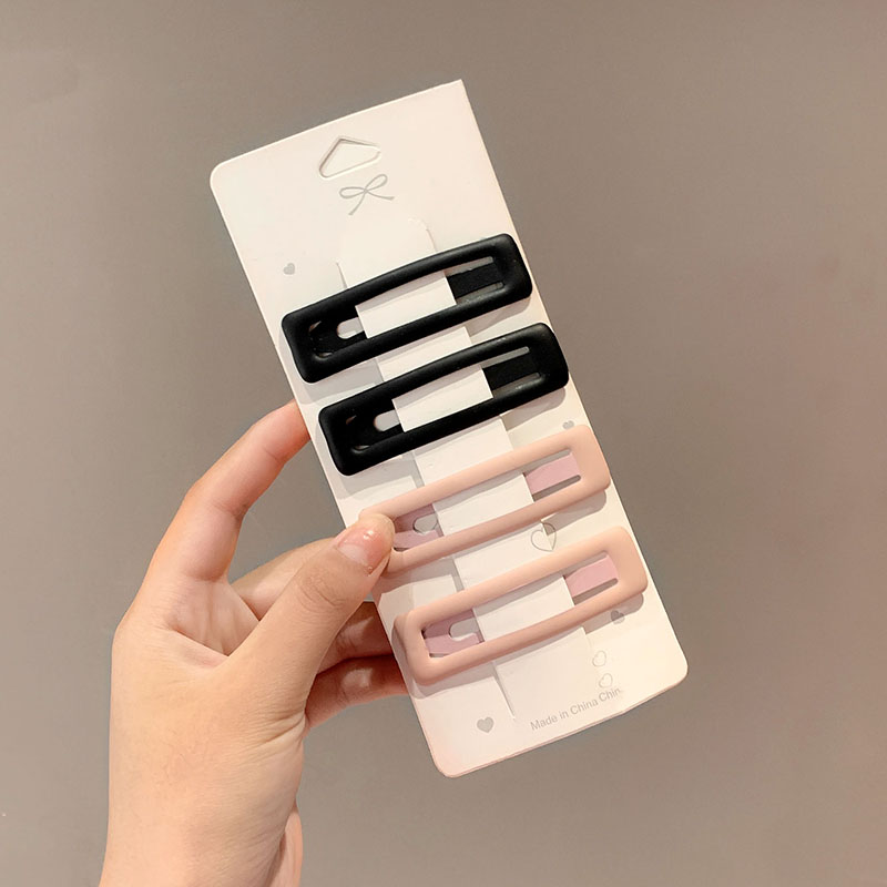 images 15:Grinding bb clip summer head spoonted hair clip on the side of the child Liu Hai exquisite small side grid red hair card headdress woman