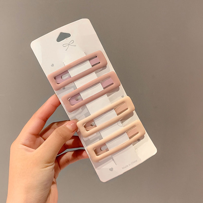 images 18:Grinding bb clip summer head spoonted hair clip on the side of the child Liu Hai exquisite small side grid red hair card headdress woman