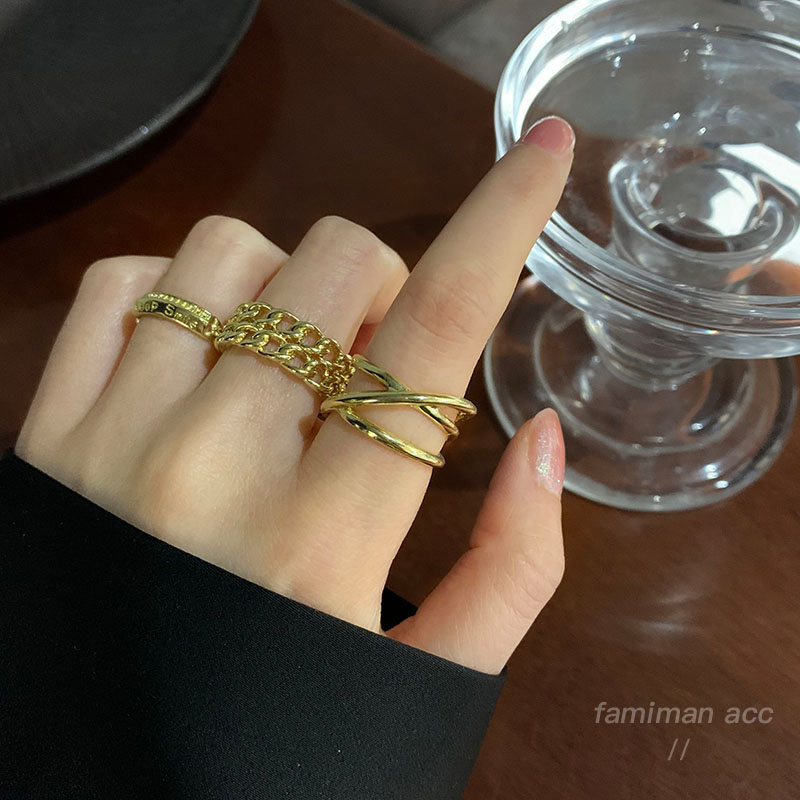 Ring women's ins trendy fashion personality niche design sense cold style simple high-end open index finger net red ring