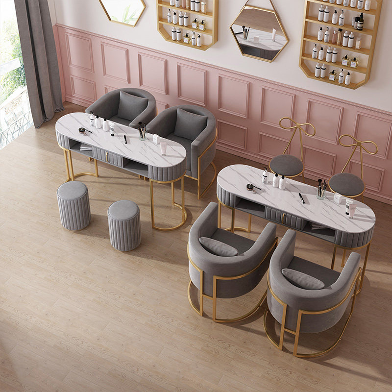 Nail table and chair set Simple modern nail table Net red Nordic marble Nail table Special economic type