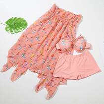 Sexy swimsuit woman bikini Three sets of steel Toskirt style hooded cover with slim Han version Ins wind swimsuit