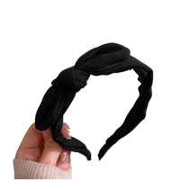 Cute Korean Elegant Bow Headband Womens Versatile Headwear Internet Celebrity 2024 New Outing Hair Pressing Headband