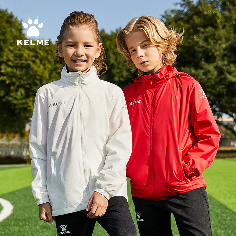 KELME Kalmi Sport Wind Raincoat for men and women Children's spring football Training Rain-proof Assault Clothing Windproof Jacket