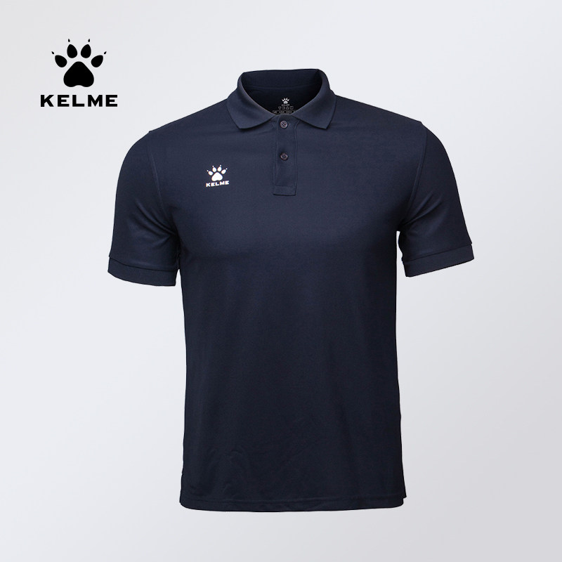 KELME Carme Polo shirt summer men's and women's lapel T-shirt sport solid color soccer quick-drying custom short-sleeved top