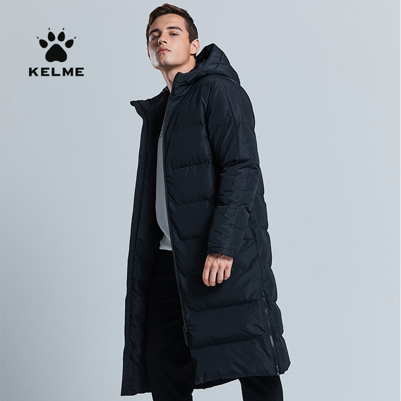 KELME Carme sports cotton coat men's and women's long coat casual cotton jacket football cotton suit training jacket winter