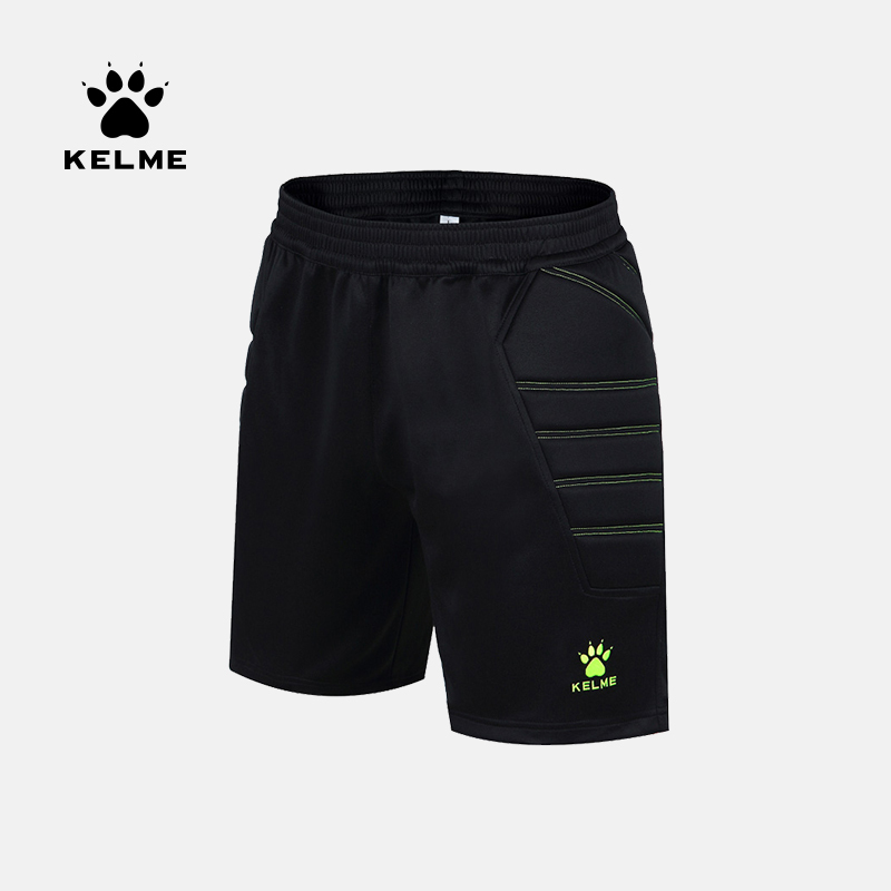 Kelme Men's Soccer Goalkeeper Shorts Adult and Children's Goalkeeper Equipment Training Shorts with Side Protection