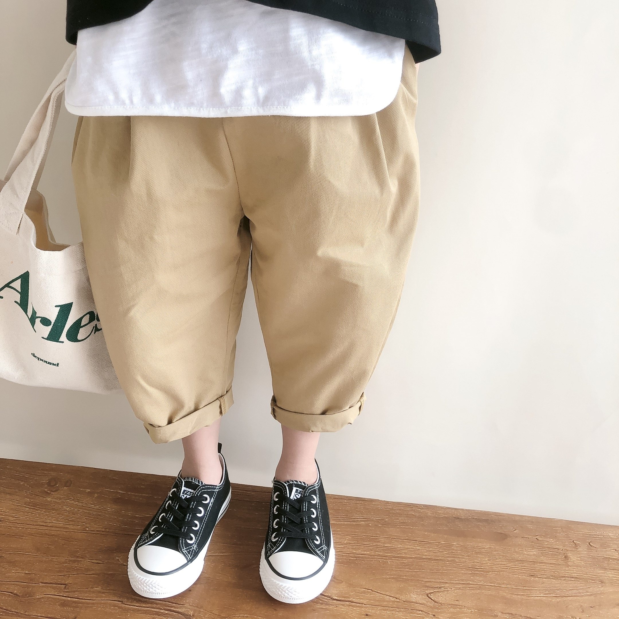 Children's radish pants 2022 summer new Korean version boys and girls foreign style all-match basic cotton cropped pants trendy