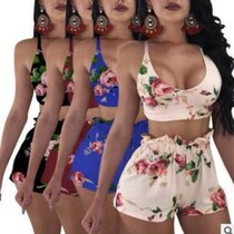 Autumn is hollow-out sexy flowers printed 2 times short pant