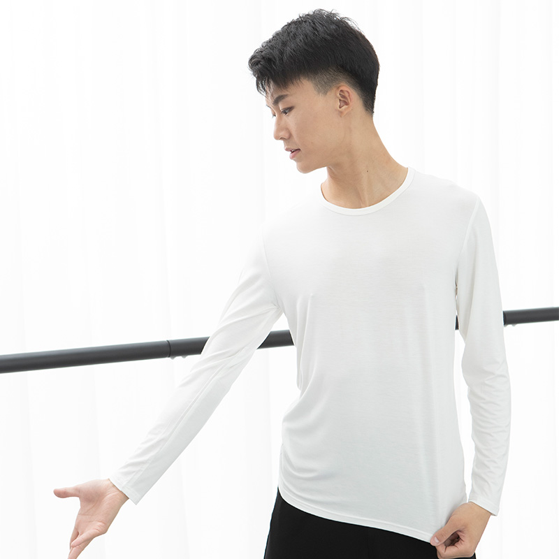 Dance suit body clothes men's modern dance with spring practice dance clothes blouses blouse clothes black loose dance rehearsal work
