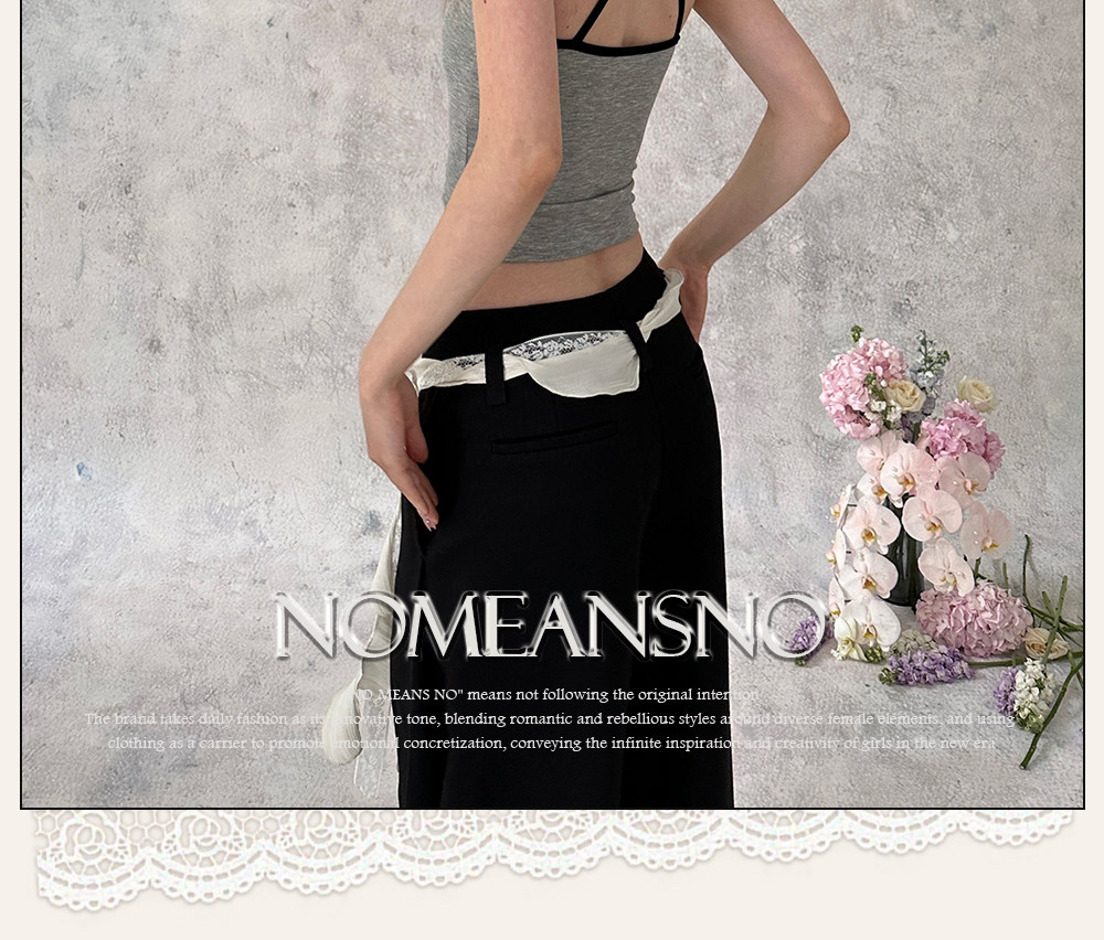 Lyocell Back Bow Contrast Color Suspender Top - Product image 7